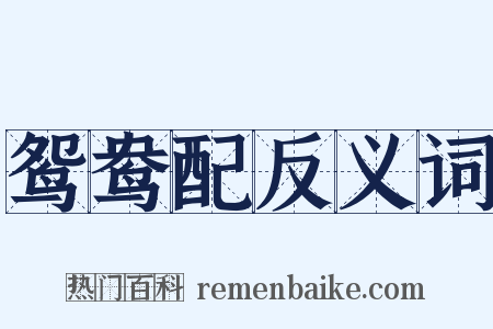 鸳鸯配反义词是什么意思的图片